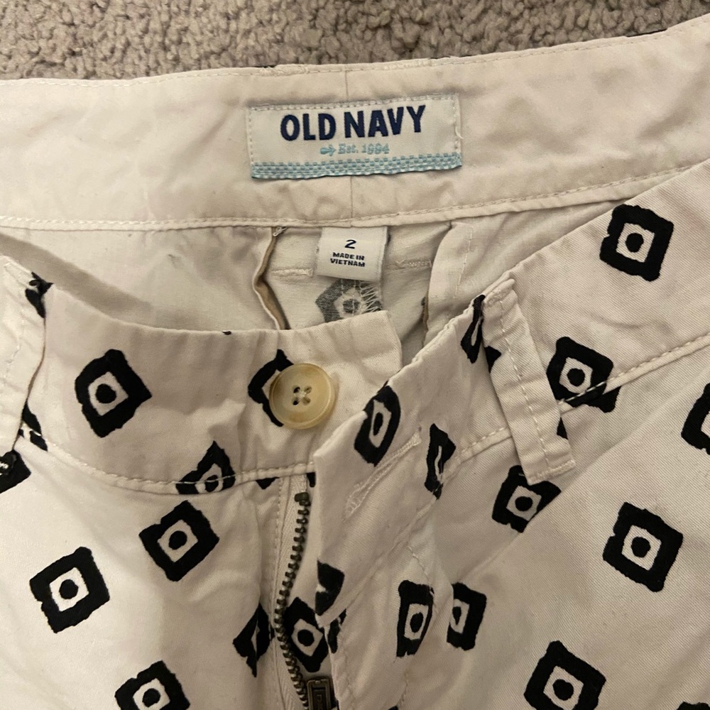 Cream and Black shorts